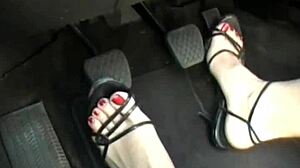 three ladies take turns racing my car in a wild gas pedal thrill