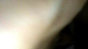 tight shaved pussy cums hard from first creampie in amateur 1on1
