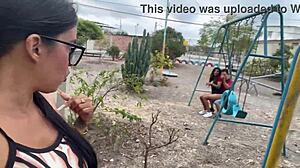 what if they catch us railing my whore girlfriend publicly with this horny stranger