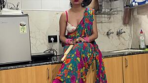 Indian stepmom's hot Hindi roleplay dirty talk video