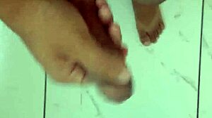 Young Brazilian Hottie Jerks Monster Cock in Bathroom Solo