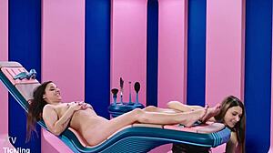 Amirah Adara bound naked endures ultimate feet tickling fetish challenge moaning