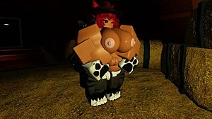 big dicked wolf milks hot cowgirl's tits in deep riding fuck