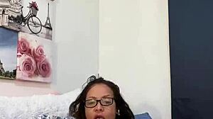 Anna Maria's Pink Lingerie Strip Tease Mature Latina