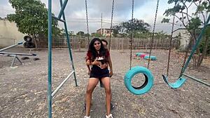 what if they catch us railing my whore girlfriend publicly with this horny stranger