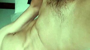 Skinny tattooed guy jerks monster cock publicly by bedroom window moaning