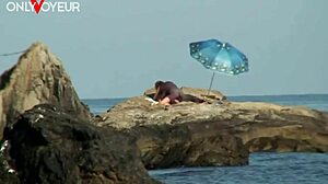 beach nude photoshoot turns into passionate hardcore sex under the sun with tanned wife