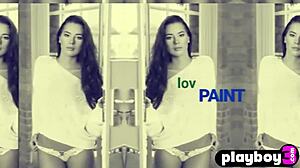 Blonde milf shows off body after 18+ babe playboy posing