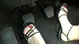 three ladies take turns racing my car in a wild gas pedal thrill