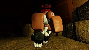 big dicked wolf milks hot cowgirl's tits in deep riding fuck