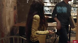 My heart pounds in geeky girl's first shaved pussy hardcore riding cumshot