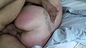 Tatiana's shaved milf pussy rides cock to creampie bliss