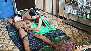 Village bhabhi Shivani sways in green saree