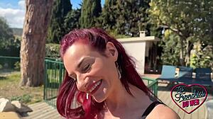 as sally, i watch jade gobble cock with her sexy french tits