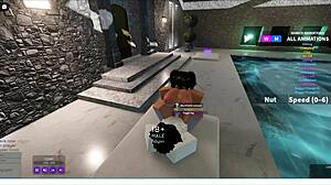 me dejo follarla un largo rato roblox game play