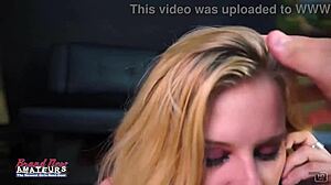 Petite Blonde Coed Mya Deepthroats Cock Before Doggystyle Pussy Pounding