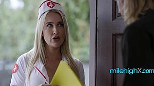 nurse delivers handjob massage relief on orders