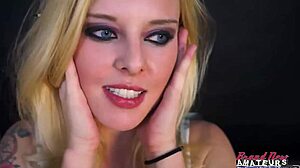 Petite Blonde Coed Mya Deepthroats Cock Before Doggystyle Pussy Pounding