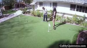 Cheating Latina MILF Gabby Quinteros Caught Outdoor Fucking Lawn Guy