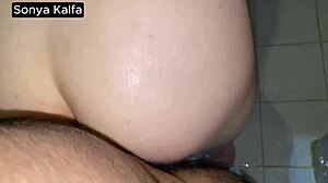 What if quick shower fuck with big tits Arab stepmom leads to creampie?