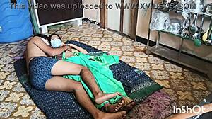 Village bhabhi Shivani sways in green saree