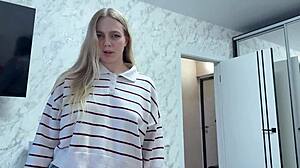 a stranger trades new iphone for brunette's big ass cowgirl ride and creampie