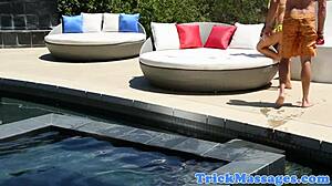 voyeur hidden cam spies milf masseuse blowjob missionary passionate fuck with fake tits