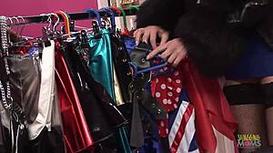 shopping trip? two babes drop to suck & ride huge cock!! 👯‍♀️🍆💦