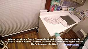 dr tampa chokes selena perez deepthroat in latex gloves shower humiliation