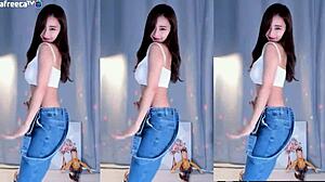 Ever seen a cute Korean girl's big tits bounce like this?