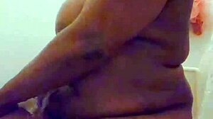 EBONY MOM YUKI-SENPAI SNEAKS ORGASM CLIMAX IN BATHTUB SHOWER WITH TOYS TATTOO WET PUSSY!