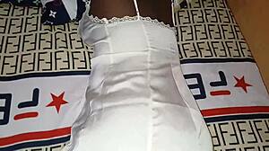 stepsister bends over sleeping in panties