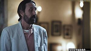 naughty latina stepdaughter uh bends for mature stepdad's big cock doggystyle!