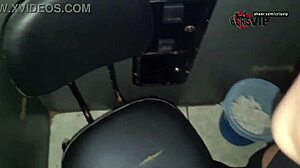 she sucks strangers swallows cum n kisses cuckold at gloryhole humiliation