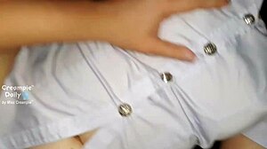 thai college girl trades pussy creampie for passing her f grade