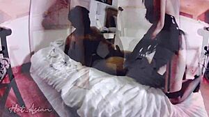 Chubby asian's tight pussy traded for cash pounding!