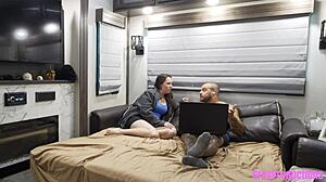 Chat roulette surprise: step-brother claims my virgin pussy raw