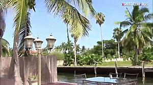 i love watching these lovely teen sluts threesome outdoors on big cocks