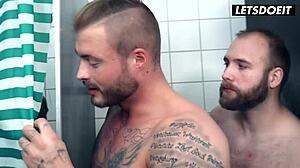 fucking hot blonde stepsis with best friend in shower dorm