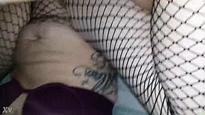 Blonde milf wife shared with 19yo slave's huge cock closeup