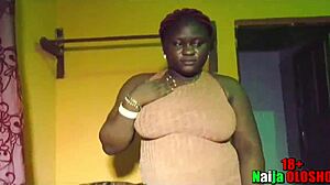 Porn casting shocks! Big-tits BBW African babe devours huge cock!
