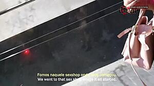 she sucks strangers swallows cum n kisses cuckold at gloryhole humiliation