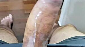 My throbbing penis bursts out in video 8!