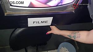 she sucks strangers swallows cum n kisses cuckold at gloryhole humiliation