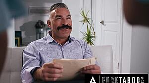 Lulu Chu and Kimmy Kimm suck stepdad doppelganger cock deep