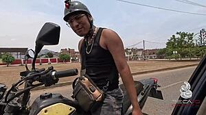 peruvian student's narrow ass takes deep anal creampie from monster cock