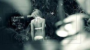 aubrey adams rubs pussy outdoors then fucks in sun