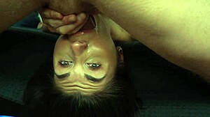 guy rages fucks skinny brunette hard cums face