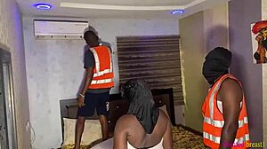 Who wouldn't pound that black ebony's wet pussy bent over for cash?!