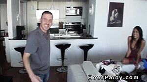 I joined two hot babes sharing party dick fun with friends